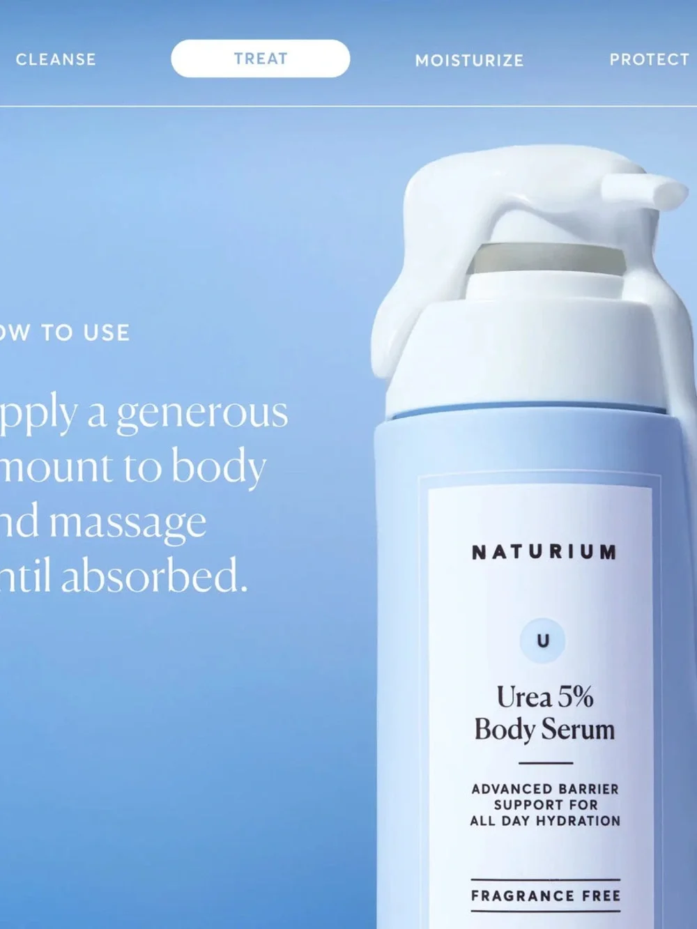 NATURIUM Urea 5% Body Serum - Vegan Amino Acids 14 Fl Oz  (UNISEX)